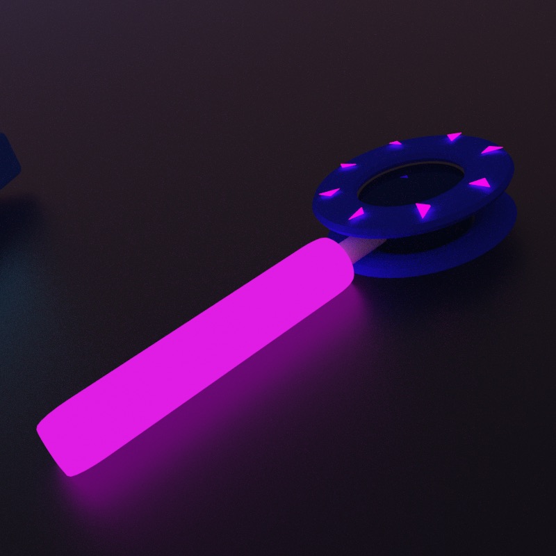 Magenta neon prop